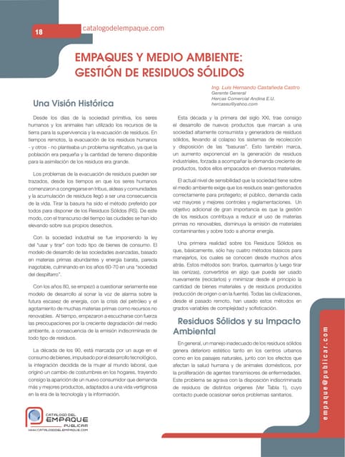 Empaques y medio ambiente