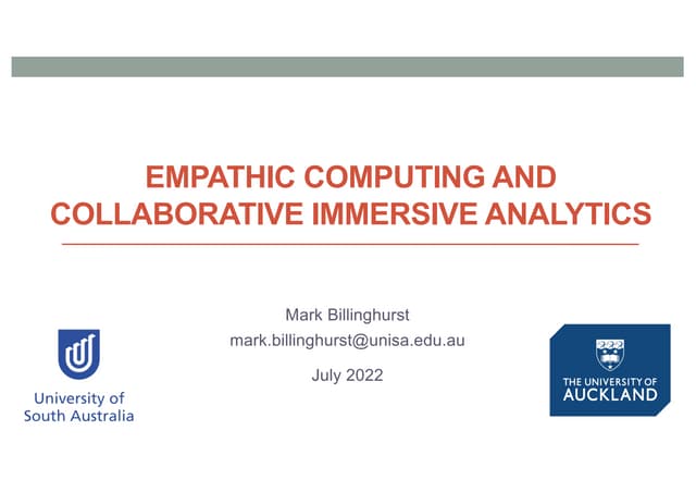 Empathic Computing and Collaborative Immersive Analytics