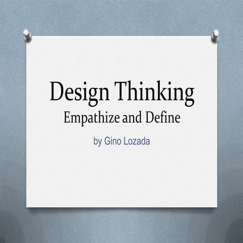 Empathize and define | PPTX