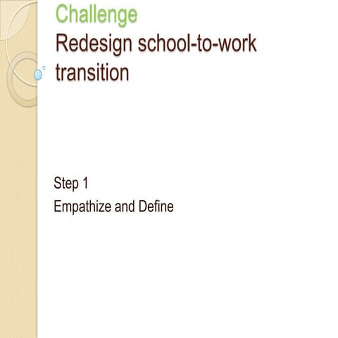 Challenge: Empathize and define