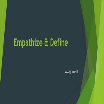 Empathize & define