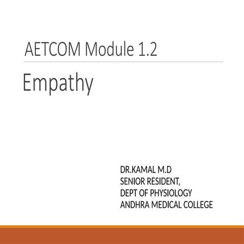 Empathy in Healthcare: Enhancing Patient Care and Communication | PPTX