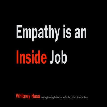 Empathy is an Inside Job