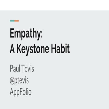 Empathy: A Keystone Habit