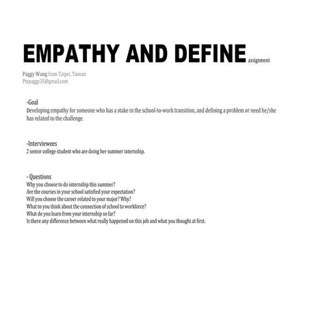 Empathy define assignment