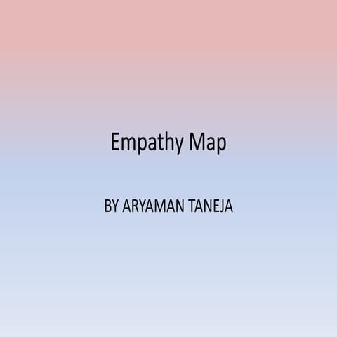 Empathy map & Problem statement | PPTX