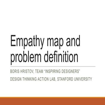 Empathy map and problem definition