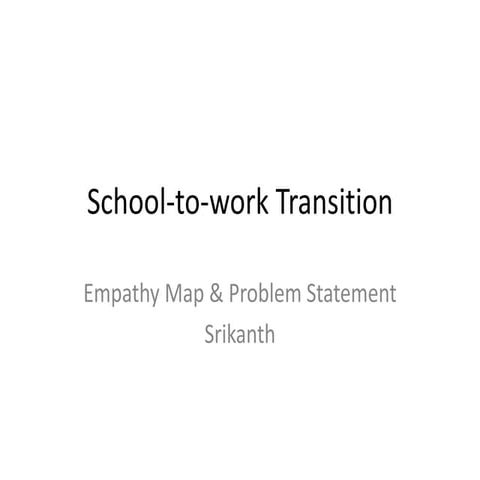 Design thinking lab empathy map & problem statement | PPTX