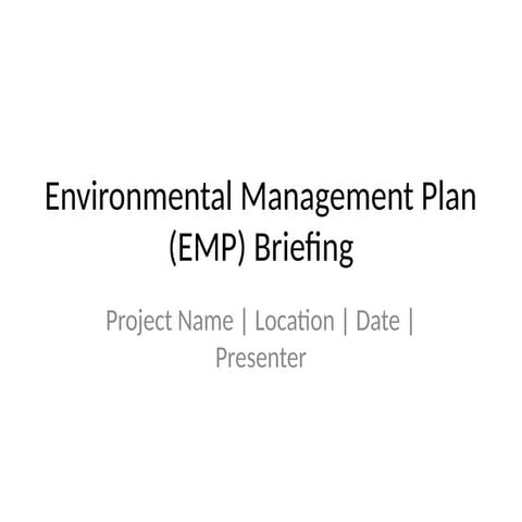 Environmental Management Plan | PPTX