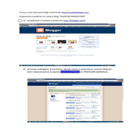 Empecemos a publicar en nuestro blog