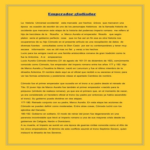 Emperador gladiador | PDF