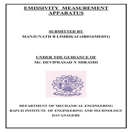 Emissivity Measurement Apparatus