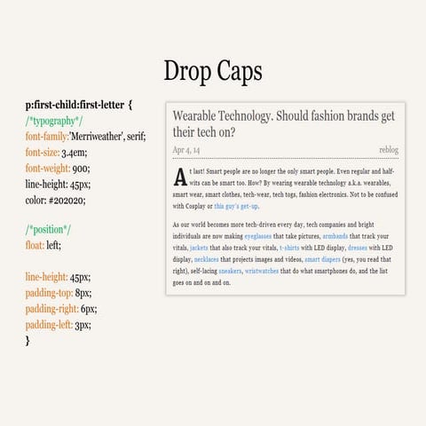 Attention-catching techniques