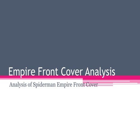 Empire front cover analysis