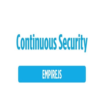 Continuous Security