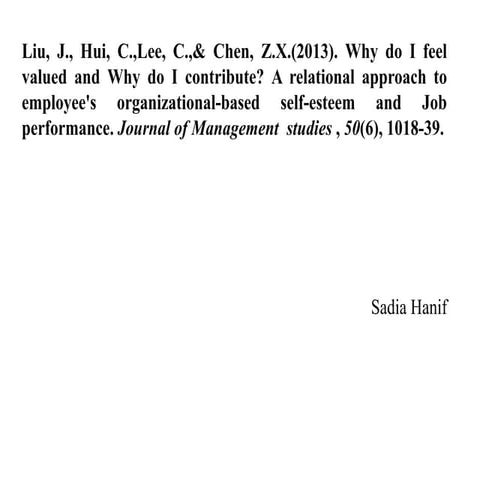 Job Performance Research Article