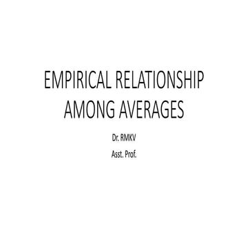 Empirical relationship between averages