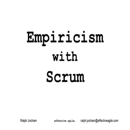Empiricism with scrum
