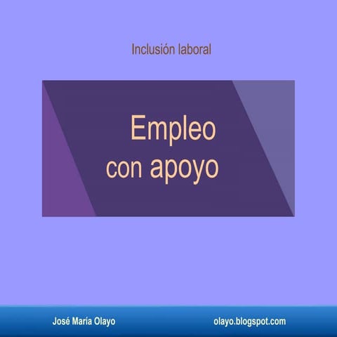 Empleo con apoyo.