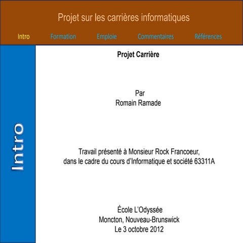 Projet Informatique | PPTX