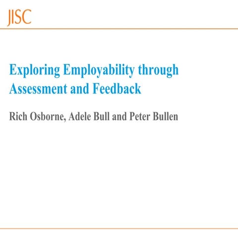 Exploring employability through assessment and feedback