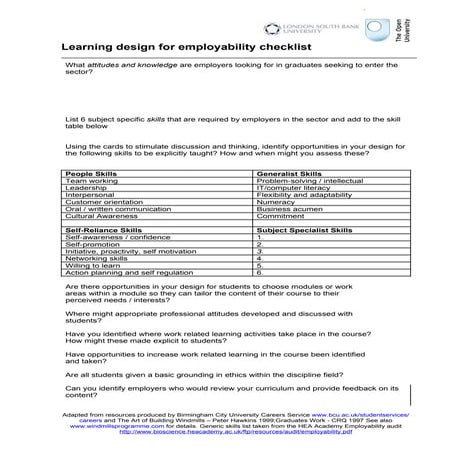 A Comparison of skills | DOCX