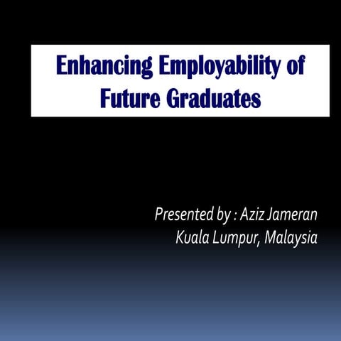 Employability for graduates