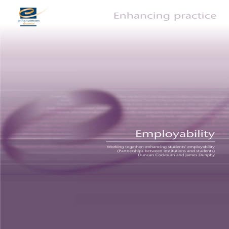 Working together: enhancing students' employability, Partnerships between Ins...