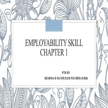 Introduction to-employability-skills | PPTX