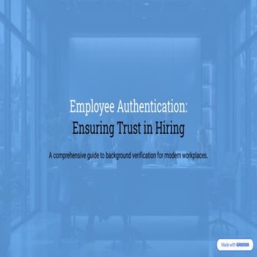 Employee Background Verification Process | PDF