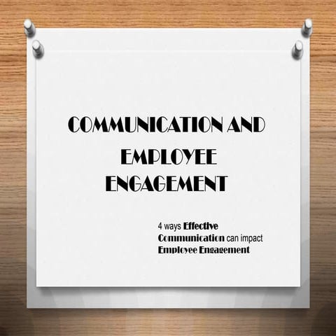 Employee engagement communication