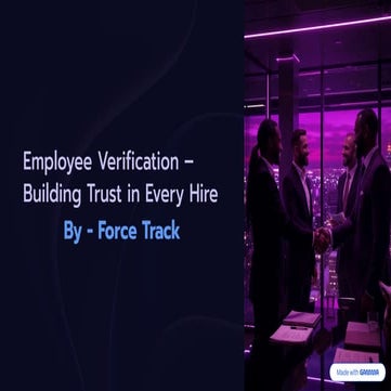 Employee Verification – Building Trust in Every Hire | PDF