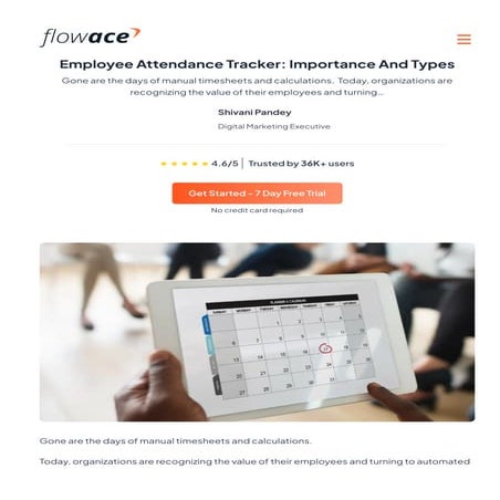 Employee Attendance Tracker Importance And Types.pdf