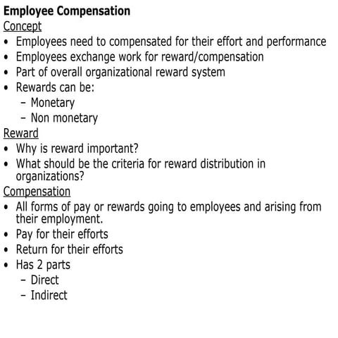 Employee Compensation