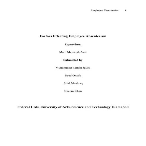 Employeee absneteeism m.farhan brm final project report