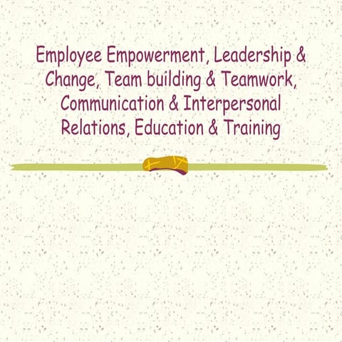 Employee empowerment