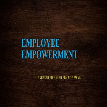 Employee empowerment