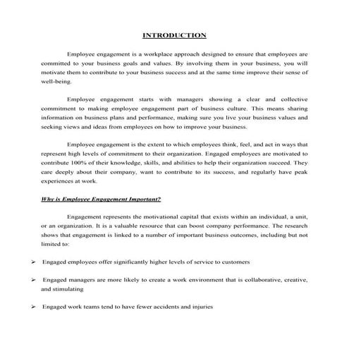 Employee engagement | DOCX