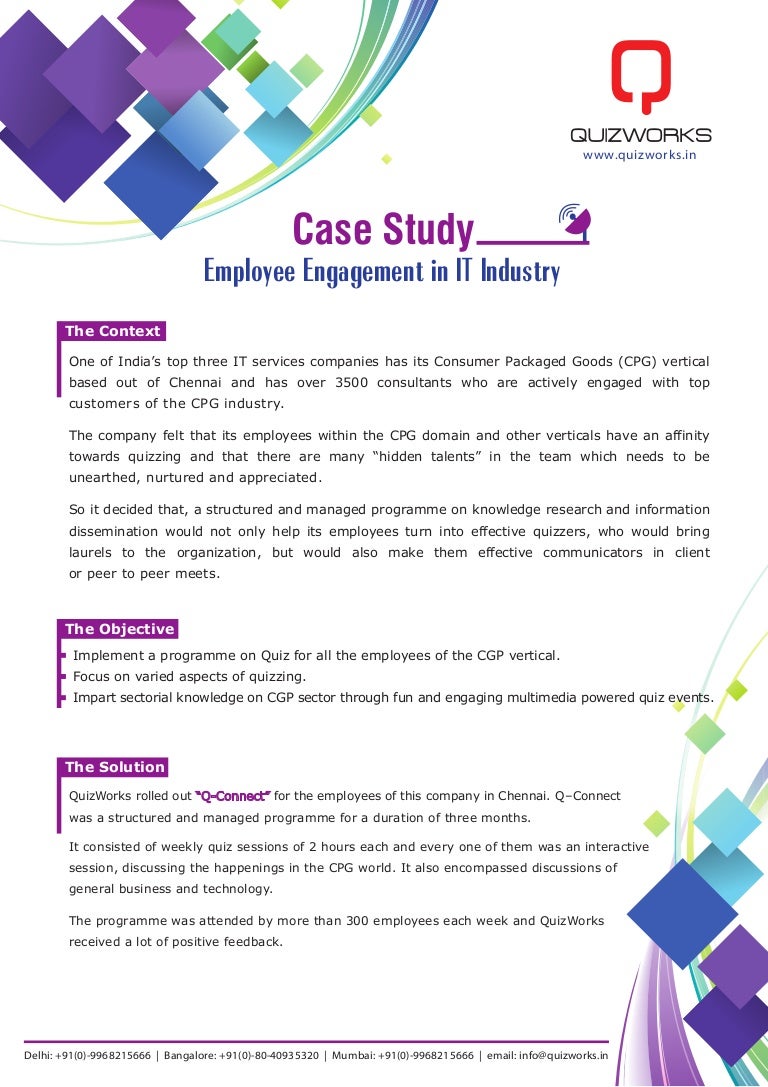 Employee Engagement in the IT industry Case Study by QuizWorks