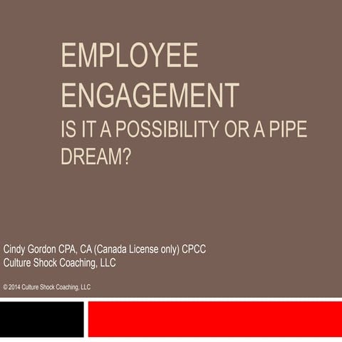 Employee engagement - Possibility or Pipe Dream