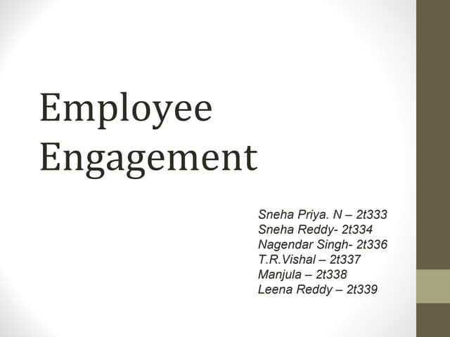 Employee engagement