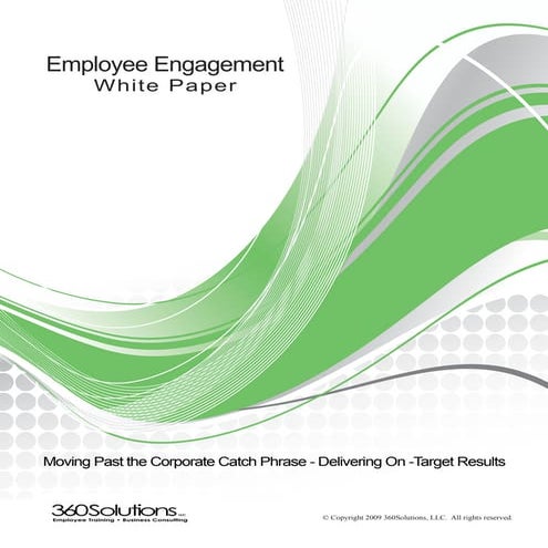 Employee Engagement White Paper by 360Solutions