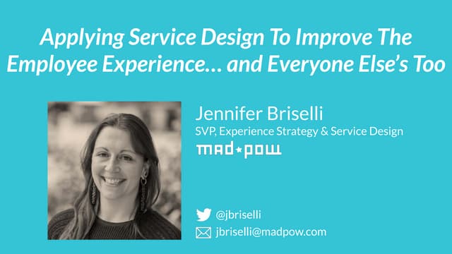 Let’s Get Meta: Applying Service Design To Improve Employee Experiences… and ...