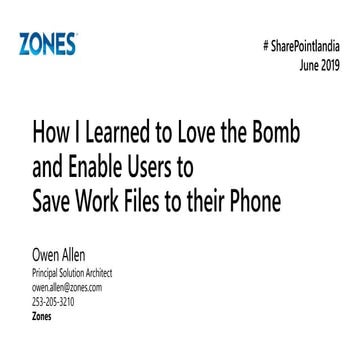 Enabling Users to Save Work Files to their Phones