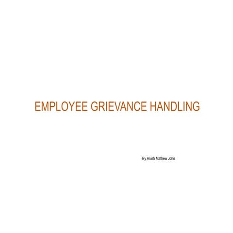 Employee Grievance Handling