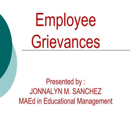 Employee      grievances..ppt