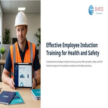 Effective Employee Induction Training for Health and Safety