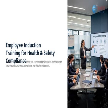Employee Induction Training for Health and Safety Compliance | PPTX