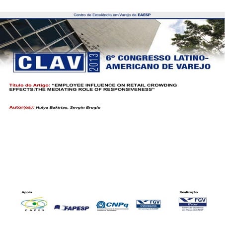 Employee influence on retail crowding effects the mediating role of responsiv...