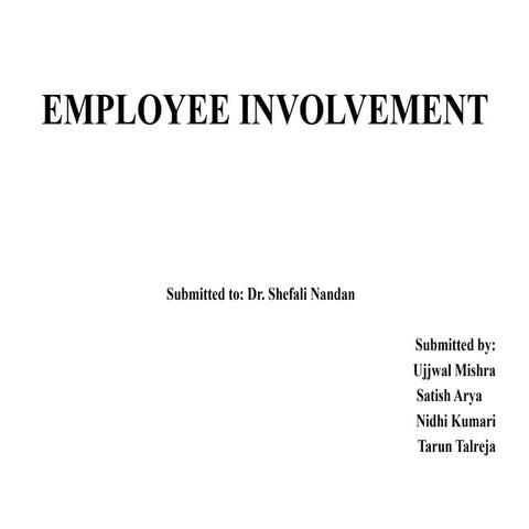 Employee involvement